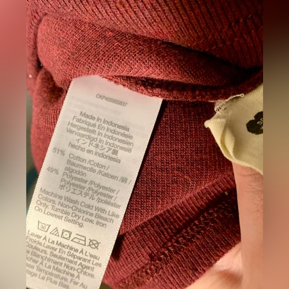 Madewell (Re)sourced Red Mock Neck Top size small - Picture 10 of 11